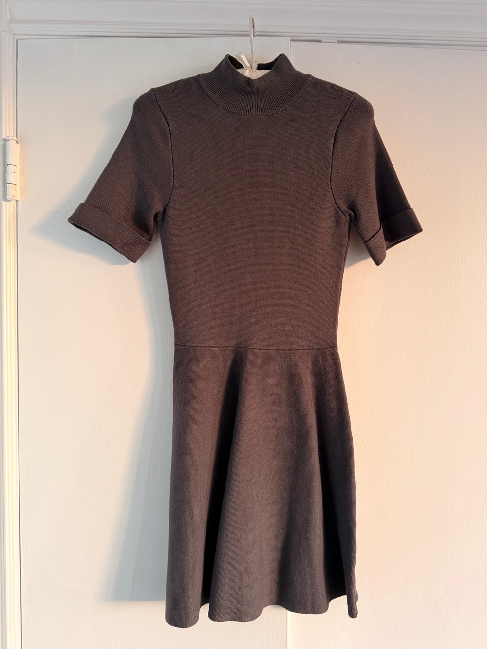 Zara Grey Knit Turtleneck Mini Dress Size Small